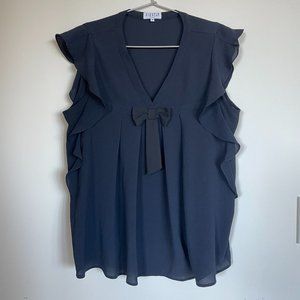Navy top with black bow
